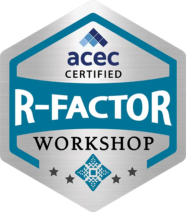 R-Factor Workshop Certification badge