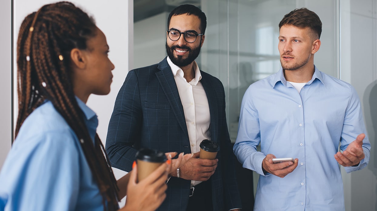 3 millennials in intense conversation